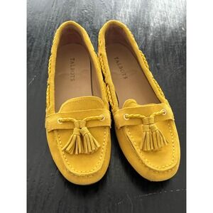 Talbots Everson Tassel Driving Moccasins‎ yellow suede US Sz 7
